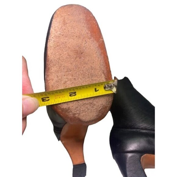 Vintage Amano Bootier Women's Black Leather Knee-High Go Go Boots With Heels - Picture 10 of 13